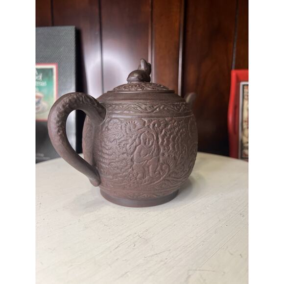 Yixing Zisha Chinese Clay Teapot 2008 Purple Clay Handmade Year Of Rat - Picture 6 of 10